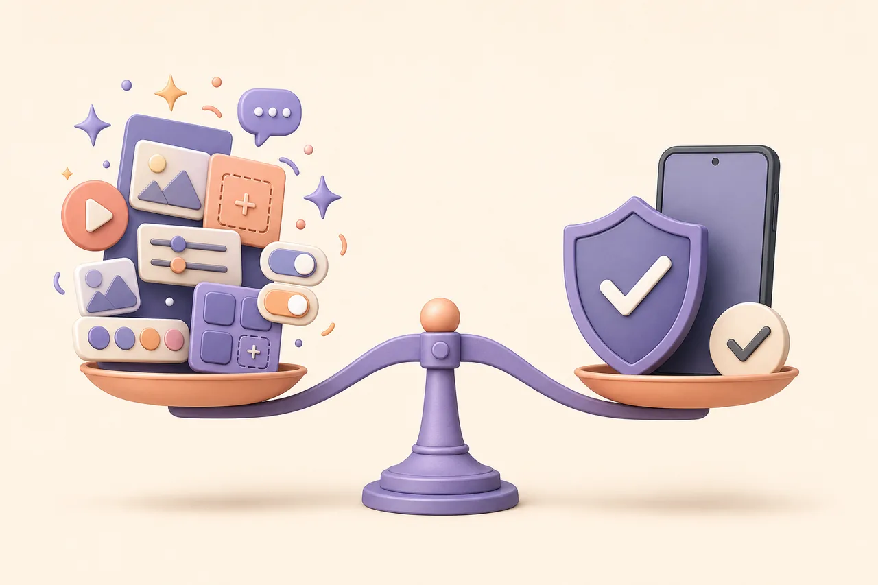 Editorial balance between customization features and app stability